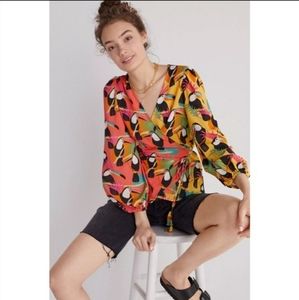 *FARM RIO* Toucan Wrap Blouse